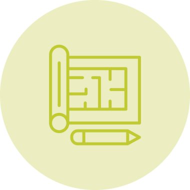 Blueprint web simgesi, basit illüstrasyon