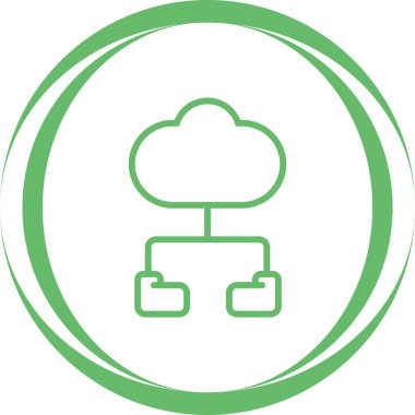 Bulut hesaplama simgesi vektör illüstrasyonu           