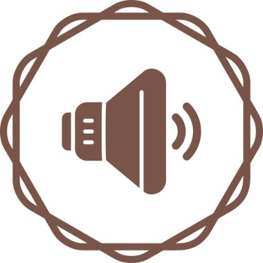 ses hoparlörü simgesi, web illüstrasyonu