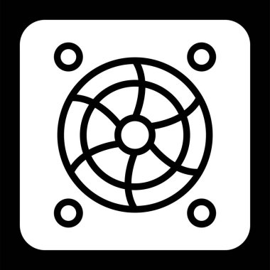 Soğutma hayran simgesi, vektör illüstrasyonu