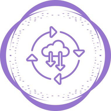 Sürekli Sevk Ağı ikonu vektör illüstrasyonu 