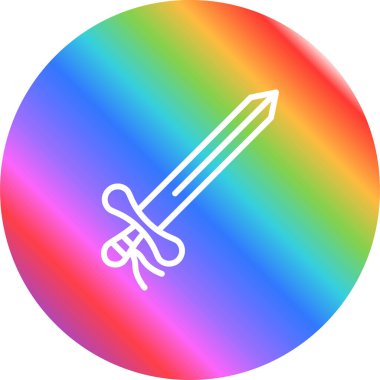 Kılıç. Web simgesi basit illüstrasyon