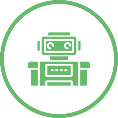 robot ağ simgesi, vektör illüstrasyonu