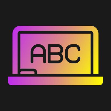 Whiteboard simgesinin vektör illüstrasyonu