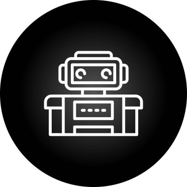 robot ağ simgesi, vektör illüstrasyonu