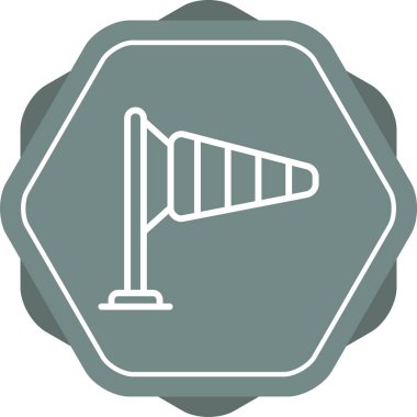 Rüzgar simgesinin vektör illüstrasyonu
