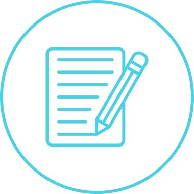 Not simgesi, vektör çizimi basit tasarım alınıyor