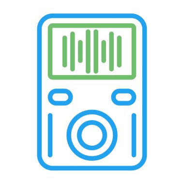 Mp3 Oyuncu simgesi, vektör illüstrasyonu 