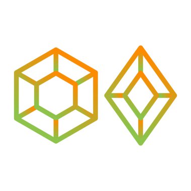 Mücevher simgesi, vektör illüstrasyonu basit tasarım