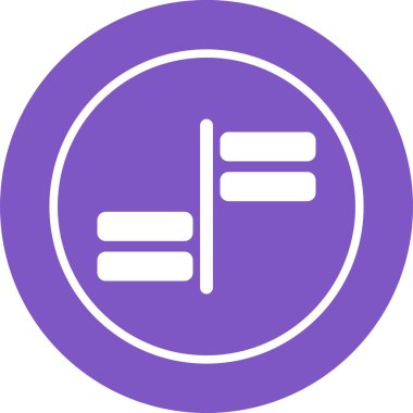 Yatay Hizalama Ağ ikonu vektör çizimi