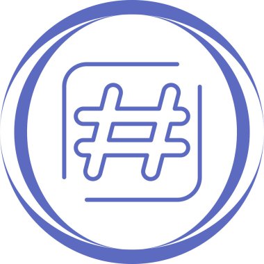 hashtag web simgesi, basit vektör illüstrasyonu
