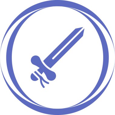 Kılıç. Web simgesi basit illüstrasyon