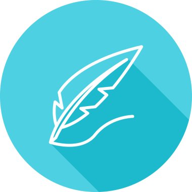 Tüy kalem. Web simgesi basit illüstrasyon