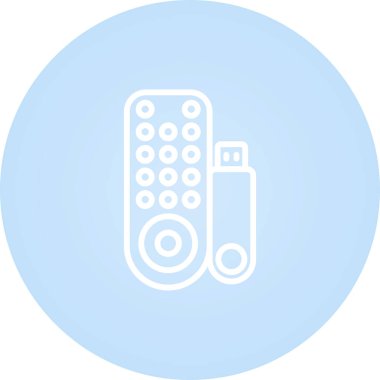 Streaming Stick simgesi, vektör illüstrasyonu basit tasarım