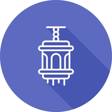 Kamp Feneri Simgesi. Lamba Kampı. Yaşlı Gazyağı Lambası. Retro Gaz Lambası. 