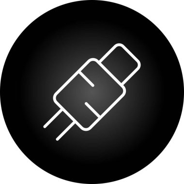 Kablo web simgesi, vektör çizim