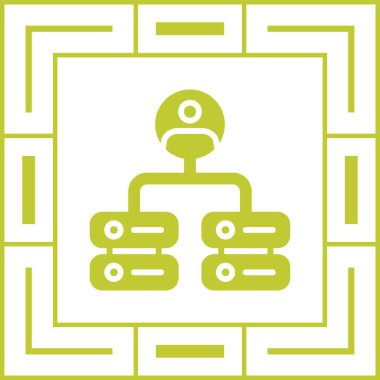 Sunucu simgesi, vektör illüstrasyonu basit tasarım