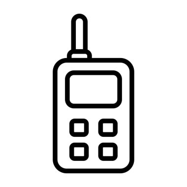 Telsiz Talkie web simgesi, basit vektör illüstrasyonu