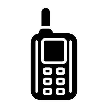 Telsiz Talkie web simgesi, basit vektör illüstrasyonu