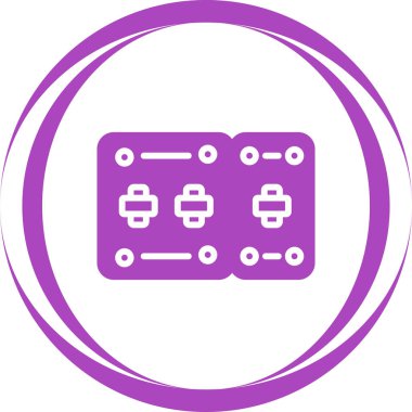 Devre kesici simgesi, düz vektör basit element çizimi düzenlenebilir yapı kavramından izole edilmiş beyaz arkaplan