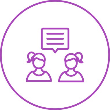 Tartışın. Web simgesi vektör illüstrasyonu