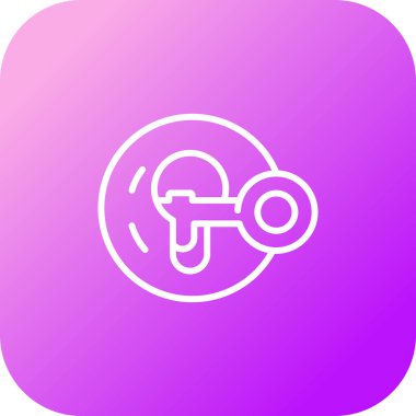 Anahtar deliği web simgesi, basit illüstrasyon 