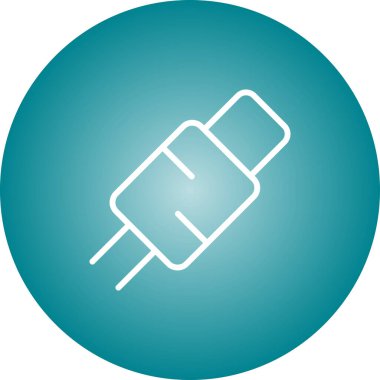 Kablo web simgesi, vektör çizim