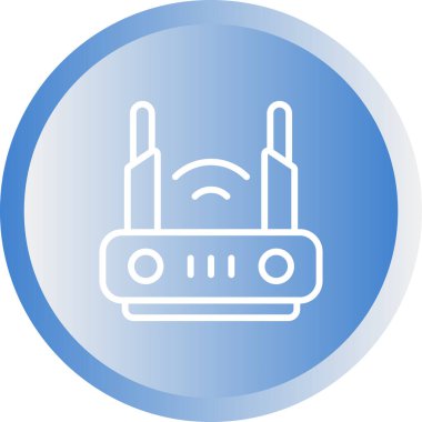 router vektör simgesi, tasarım taslağı 