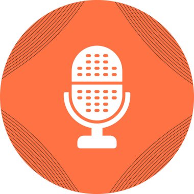 Mikrofon. Web simgesi basit illüstrasyon 