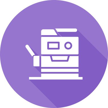 Makina simgesinin vektör illüstrasyonu 