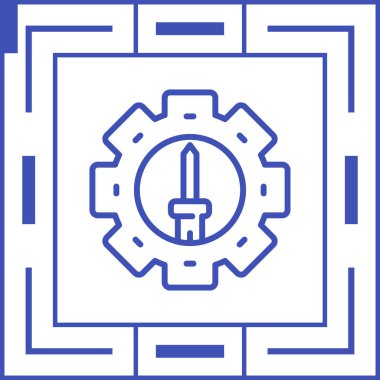 dişli ağ simgesi, basit vektör illüstrasyonu