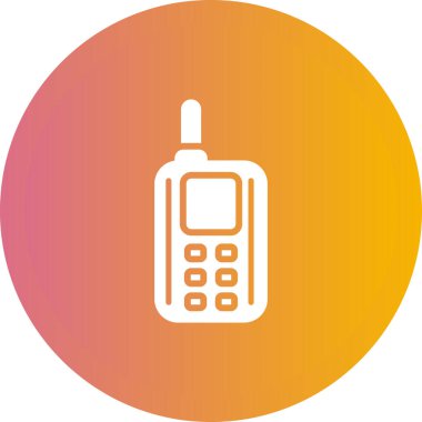 Telsiz Talkie web simgesi, basit vektör illüstrasyonu