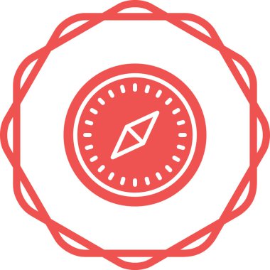 pusula simgesi web basit illüstrasyon