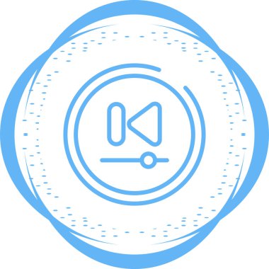 Video Önceki Parça Düğmesi simgesinin vektör illüstrasyonu