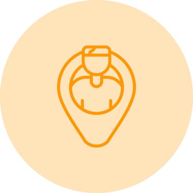 Kullanıcı Yolculuğu Vektör Ana Hattı Simge Tasarımı çizimi. Beyaz arkaplanda Müşteri Hizmetleri Sembolü 