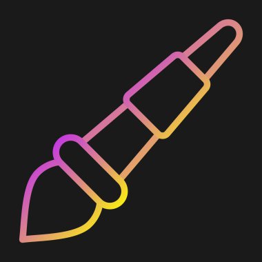 Boya fırçası web simgesi, vektör illüstrasyonu