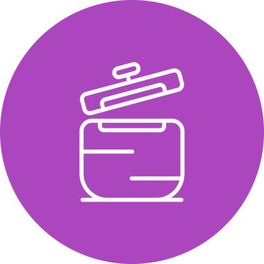 Casserole web simgesinin vektör illüstrasyonu 