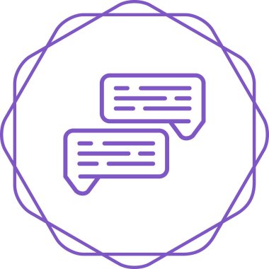 Sohbet balonları. Web simgesi basit illüstrasyon