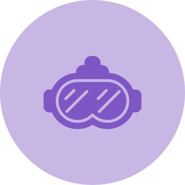 Sanal Gerçeklik kulaklık simgesi, vektör illüstrasyonu basit tasarım