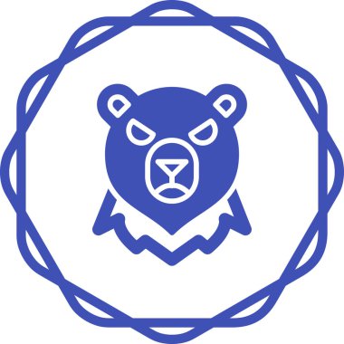 Ayı ağı simgesi, basit vektör illüstrasyonu