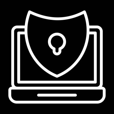 Antivirüs Yazılım Web simgesi vektör çizimi 