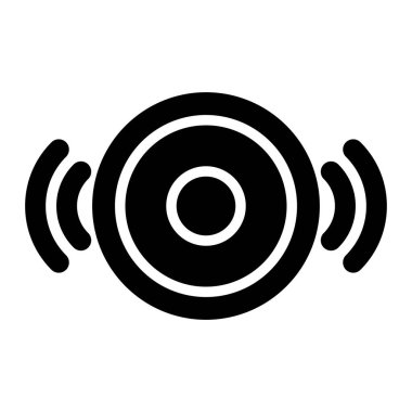 ses müzik simgesi, vektör illüstrasyonu 