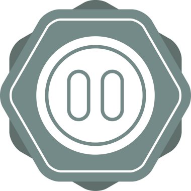 Duraklat düğmesine simge vektör çizim