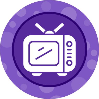 Televizyon. Web simgesi basit illüstrasyon 