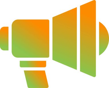 Megafon. Web simgesi basit illüstrasyon