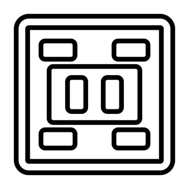 Soket simgesi tasarımı, vektör illüstrasyonu