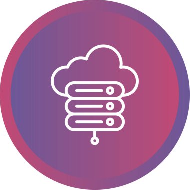 Bulut Depolama Ağı simgesi, basit vektör illüstrasyonu