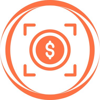 Doları para simgesi, vektör çizim 