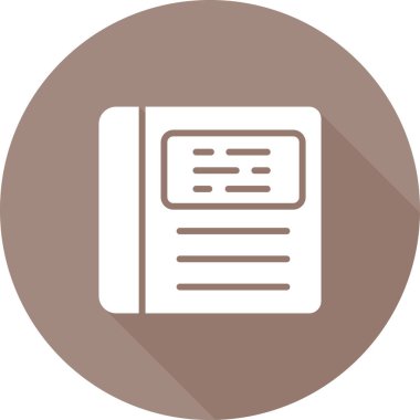 Kişisel ve ticari kullanım için Turuncu Kitap ikonu vektör çizimi.