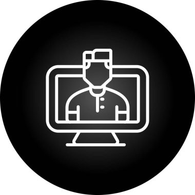 bilgisayar simgesi, vektör illüstrasyonu basit tasarım